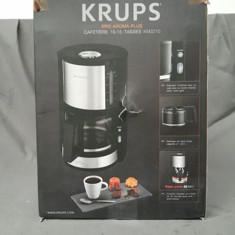 BOXED KRUPS PRO AROMA PLUS COFFEE MACHINE