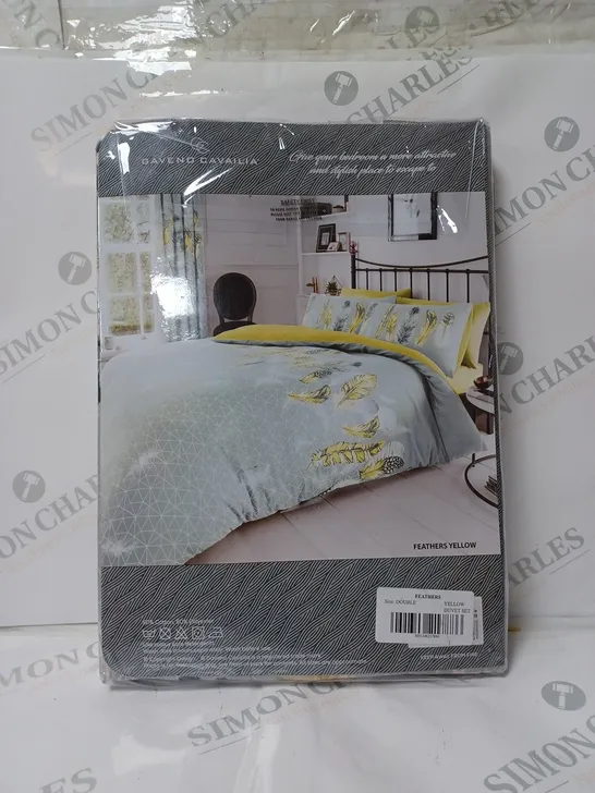 GAVENO CAVAILIA DUVET COVER & 2 X PILLOWCASES FOR DOUBLE BED 