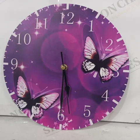 UNBRANDED DECORATIVE CLOCK IN BUTTERFLY DESIGN