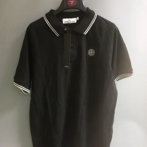 STONE ISLAND MENS T-SHIRT BLACK SIZE SMALL