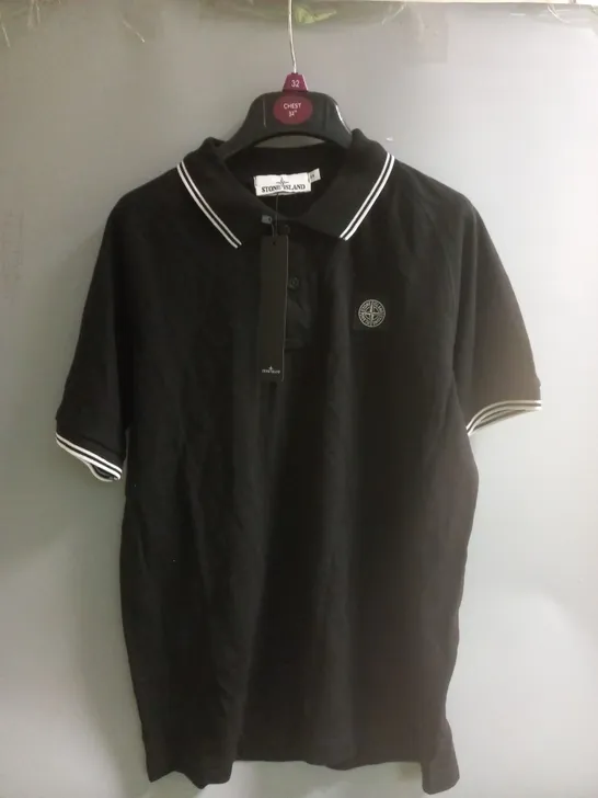 STONE ISLAND MENS T-SHIRT BLACK SIZE SMALL