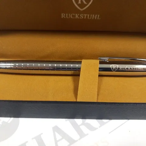 RUCKSTUHL STAINLESS STEEL LUXURY PEN IN GIFT BOX – HAND ASSEMBLED 