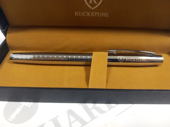 RUCKSTUHL STAINLESS STEEL LUXURY PEN IN GIFT BOX – HAND ASSEMBLED 