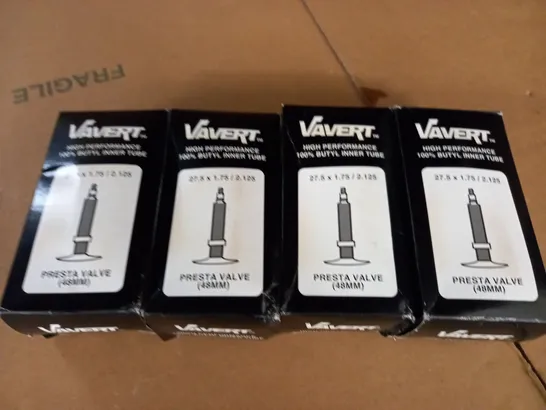 LOT OF 4 VAVERT 27.5" BUTYL INNER TUBES