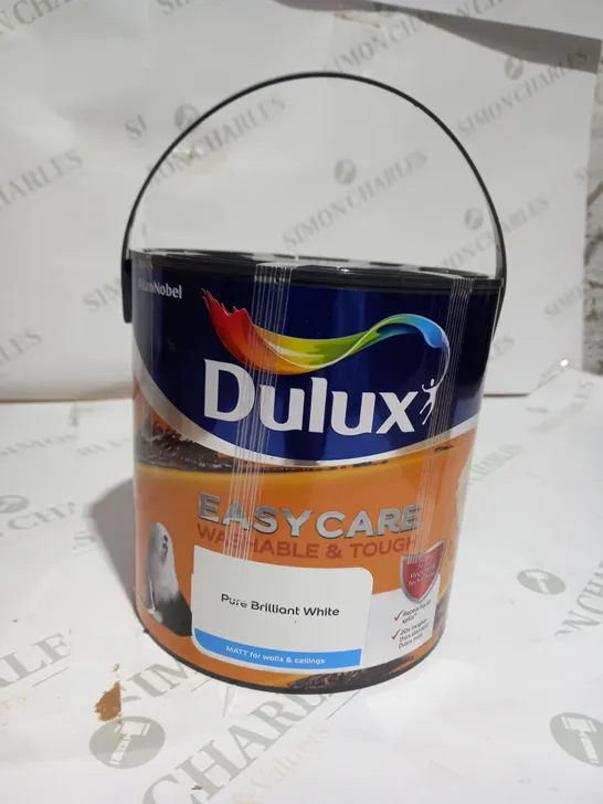 DULUX EASYCARE PURE BRILLIANT WHITE MATT EMULSION PAINT, 2.5L