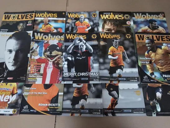 LOT OF 15 ASSORTED WOLVES MATCH DAY MAGAZINES