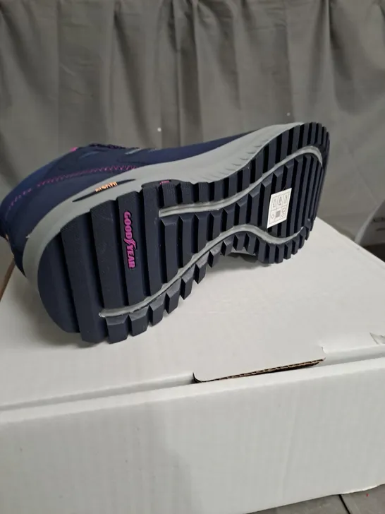 SKETCHERS NAVY BLUE & PINK DISCOVER BOOTS SIZE 5