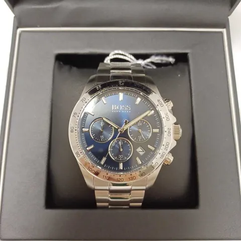 BOSS HERO SPORT LUX BLUE SUNRAY CHRONOGRAPH WATCH