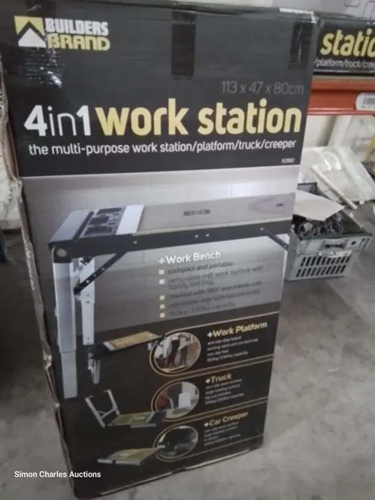 BOXED BUILDERS BRAND 4 IN1 WORK STATION 