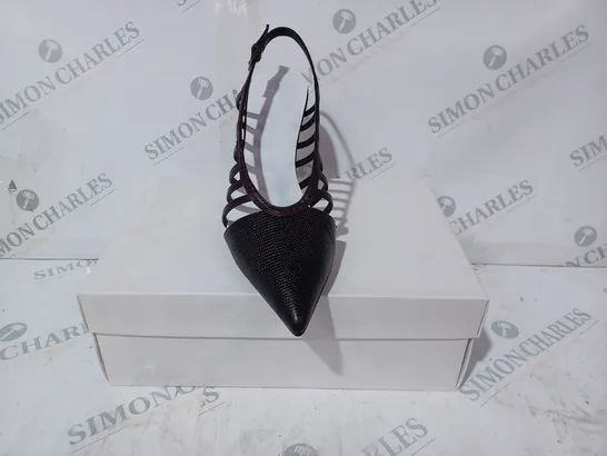 BOZED PAIR OF REISS DAPHNE SLINGBACK HEELS IN POMEGRANAT EU SIZE 40