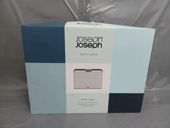 BOXED JOSEPH JOSEPH EDITIONS FOLIO LARGE SET OF COLOUR-CODED CHOPPING BOARDS 