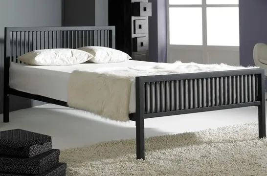 BOXED LINWOOD BED FRAME - BLACK // SIZE: 2FT6 (2 BOXES)