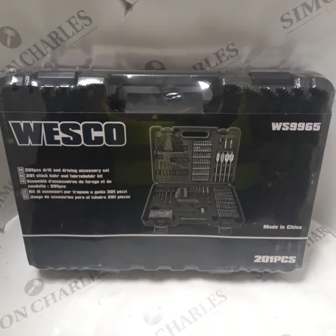 BOXED & SEALED WESCO WS9965 201PCS DRILL AND DRIVING ACCESSORY SET 