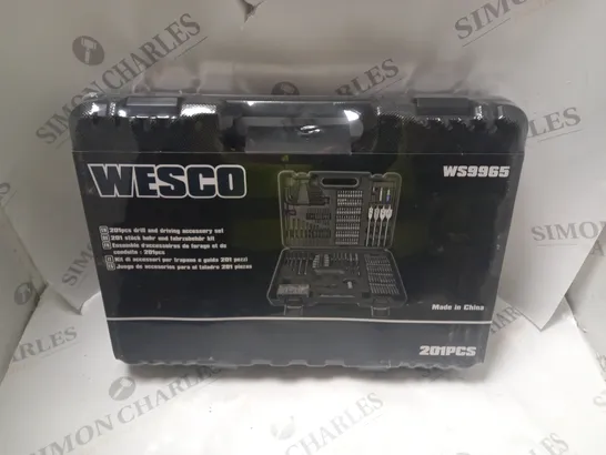 BOXED & SEALED WESCO WS9965 201PCS DRILL AND DRIVING ACCESSORY SET 