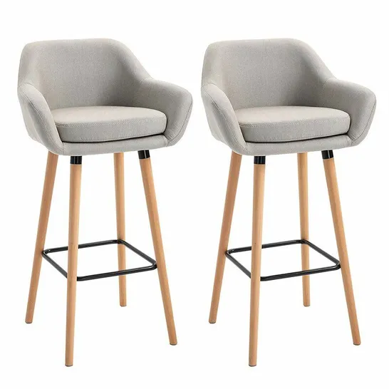 BOXED AMBROSE BEIGE BARSTOOL 80CM COLOUR: BEIGE