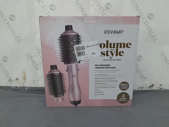 BOXED REVAMP VOLUME & STYLE 1200W BLOW DRY BRUSH