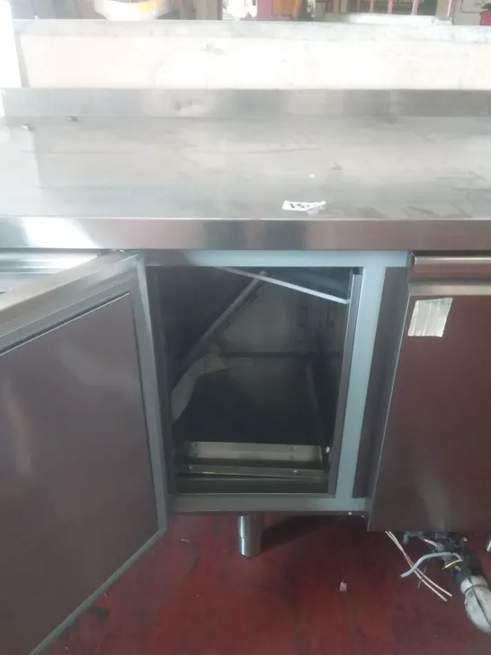 COMMERCIAL FOOD PREP STATION WITH UNDERCOUNTER FRIDGE 