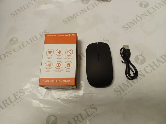 BOXED 2.4GHZ WIRELESS MOUSE - MODEL ABL-M3 WITH USB CABLE AND MANUAL