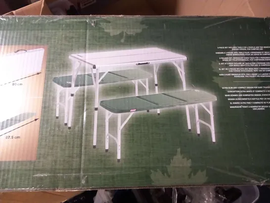 BOXED COLEMAN PACK AWAY TABLE FOR FOUR- COLLECTION ONLY