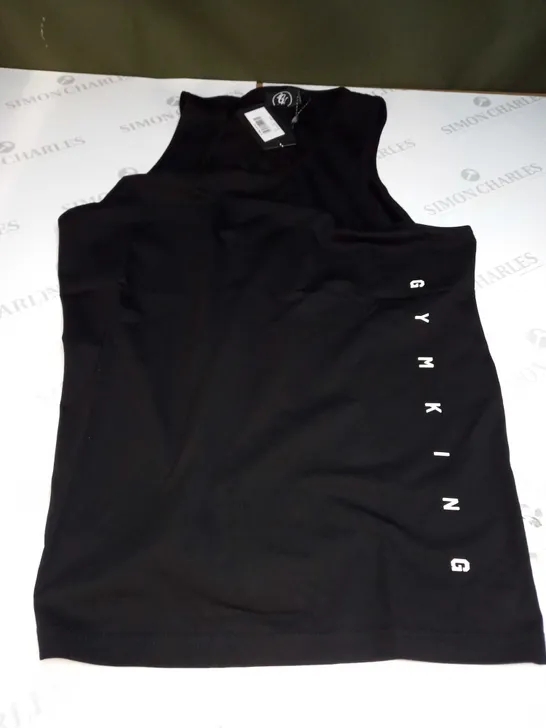 GYMKING REBELLION VEST IN BLACK - UK LARGE