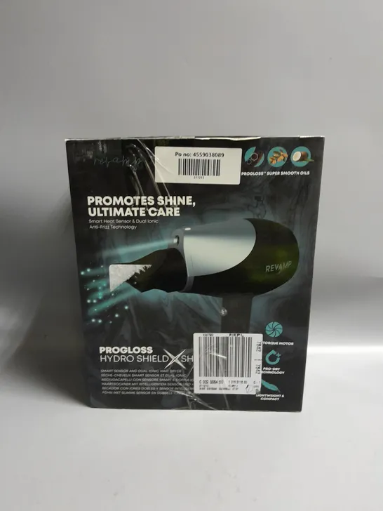 BOXED REVAMP PROGLOSS HYDRO SHIELD SHINE PROFESSIONAL HAIRDRYER