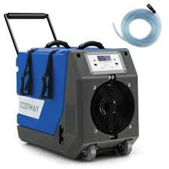 BOXED COSTWAY 85L/DAY COMMERCIAL DEHUMIDIFIER WITH PUMP AND 24H TIMER - BLUE RRP £825.99