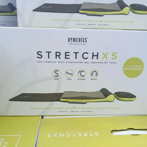 PALLET OF APPROXIMATELY 56 BOXED HOMEDICS STRETCH XS THE COMPACT BACK STRETCHING MAT INSPIRED BY YOG