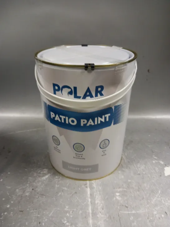 SEALED POLAR PATIO PAINT IN LIGHT BLUE - 5L - COLLECTION ONLY 