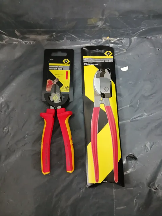 MULTIPLE CK TOOLS TO INCLUDE COMBICUTTERS AND CABLE CUTTERS ETC. 