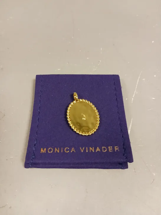 MONICA VINADER PERSONALISED 'J' GOLD PENDANT 