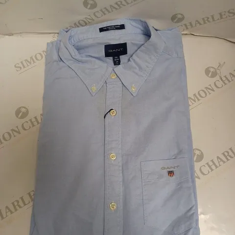 GANT LONG SLEEVE REGULAR FIT THE OXFORD SHIRT - BLUE - 2XL. 