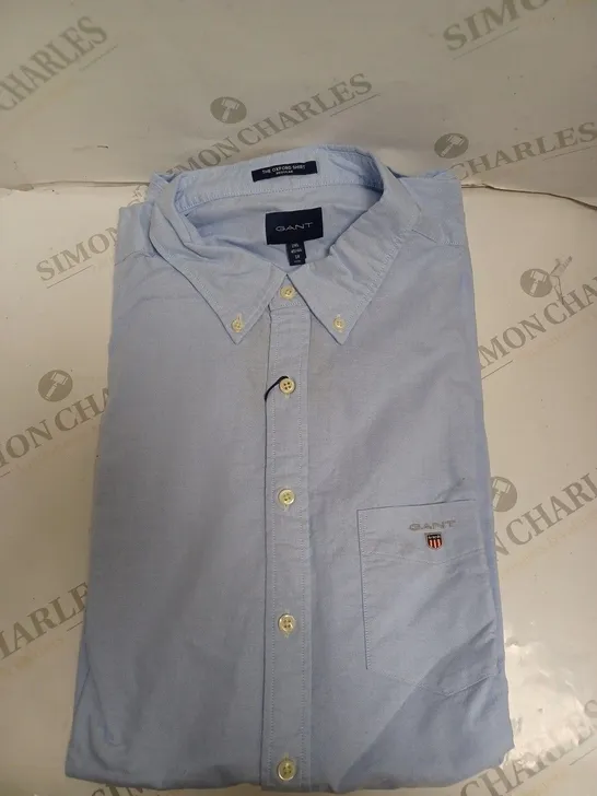 GANT LONG SLEEVE REGULAR FIT THE OXFORD SHIRT - BLUE - 2XL. 