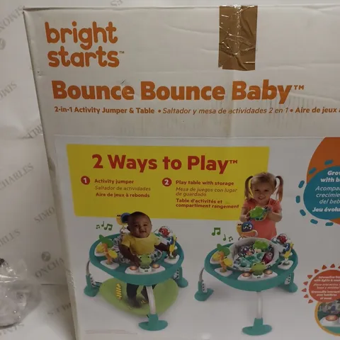 BRIGHT STARS BOUNCE BOUNCE BABY 2-IN-1 ACTIVITY JUMPER & TABLE 