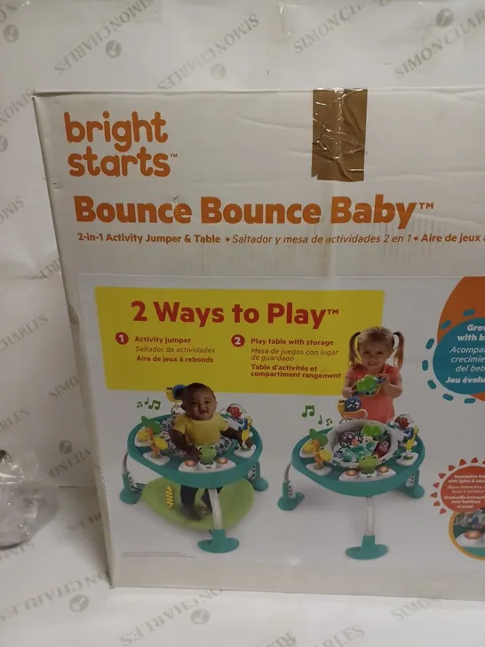 BRIGHT STARS BOUNCE BOUNCE BABY 2-IN-1 ACTIVITY JUMPER & TABLE 