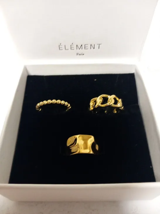 BOXED ELEMENT PARIS RING SET