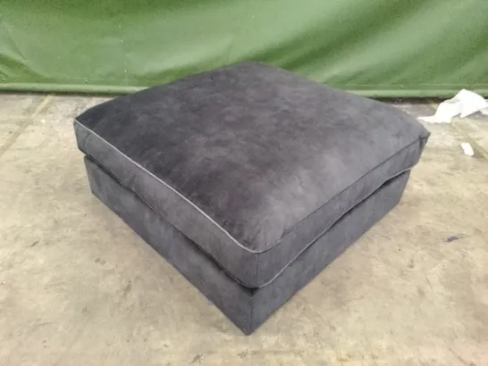 QUALITY DESIGNER SOFOLOGY EMPEROR FOOTSTOOL - CHARCOAL FABRIC 