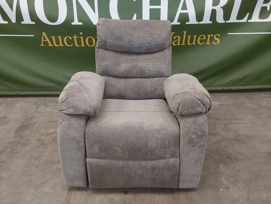 QUALITY DESIGNER FABRIC UPHOLSTERED MANUAL RECLINER ARMCHAIR 