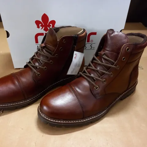 boxed pair of rieker Vittore cap brown boots - eur 43 