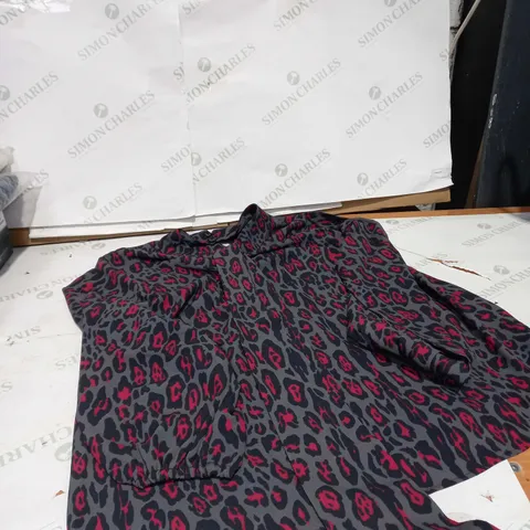 BENDELISI TIE LEOPRARD PRINT TOP SIZE 18