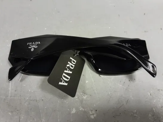 PRADA THICK FRAMED LOGO SUNGLASSES 