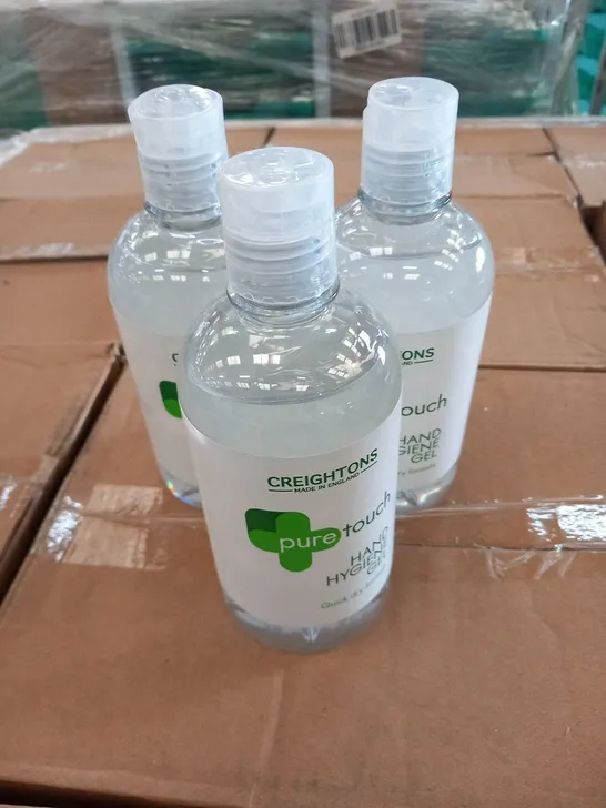 PALLET OF APPROXIMATELY 60 CASES OF 12 CREIGHTONS PURE TOUCH HAND HYGIENE GEL 500ML