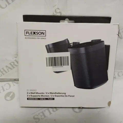 FLEXSON S1-WMX2 TWO WALL MOUNTS FOR SONOS ONE - BLACK