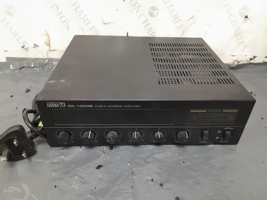 INTERM PA-1000B PUBLIC ADDRESS AMPLIFIER