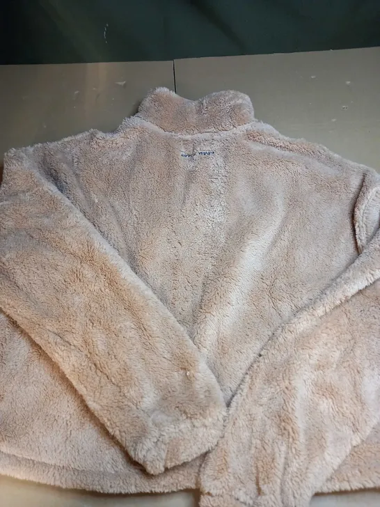 ANOTHER VERSION FLUFFY BROWN QUATER ZIP - SIZE UNSPECIFIED