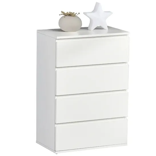 BOXED 4 DRAWER 55CM WIDE TALLBOY (1 BOX)