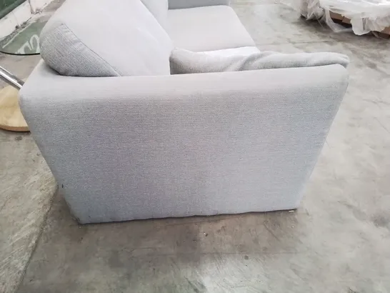 DESIGNER THREE SEATER SOFA GREY FABRIC O