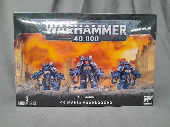 BOXED WARHAMMER 40K SPACE MARINES - PRIMARIS AGGRESSORS (PACK OF 3 MINIATURES)