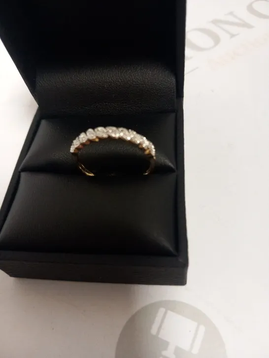 BOXED LOVE GOLD 9CT GOLD 0.25CT DIAMOND MICRO SETTING ETERNITY RING