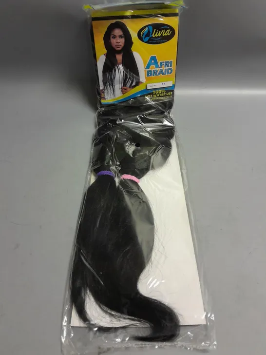 LOT OF APPROX 7 OLIVIA COLLECTION BLACK AFRI BRAID WIGS