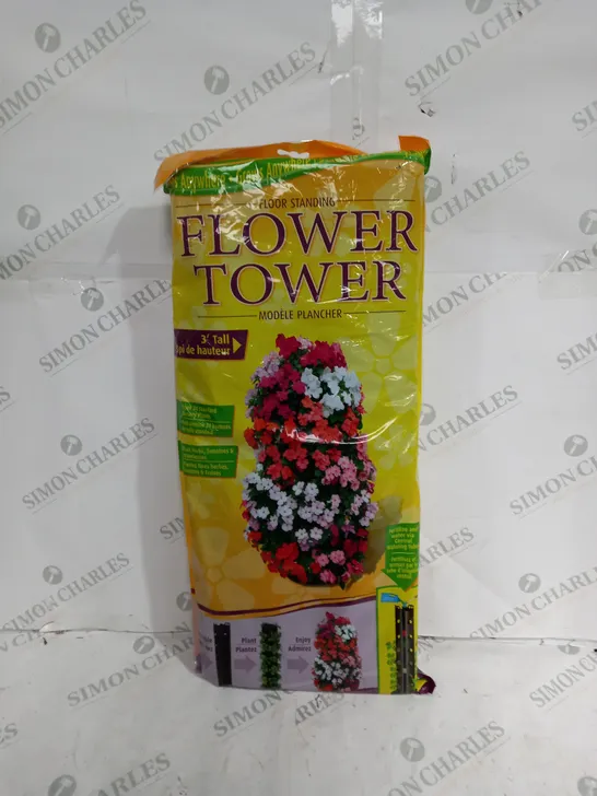 BAGGED FLOWER TOWERS SET OF 2 FLOOR TOWERS